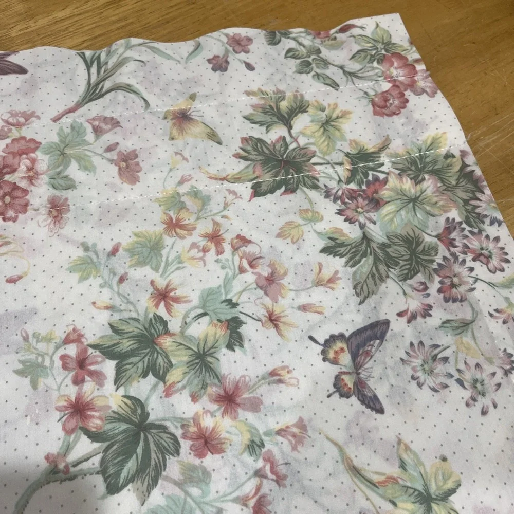 Vtg JC Penny Floral‎ Valances Wildflower Butterfly 27x88